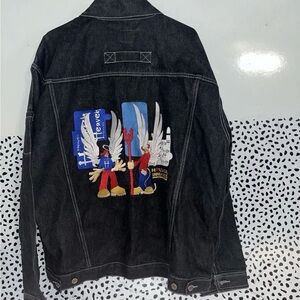 Vintage Anthony Griffin Heaven Or Hell Denim Jacket 90’s Urban Wear RARE *Sz XL*